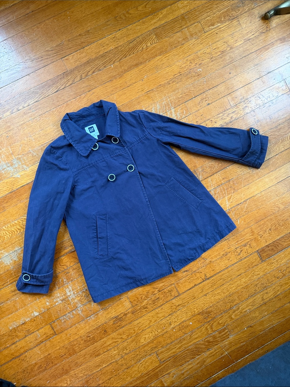 GAP Women’s Navy Double-Breasted Peacoat